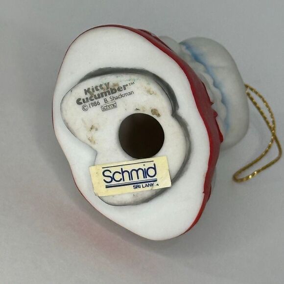 Vintage Kitty Cucumber Christmas Ornaments by Schmid Set of 2 - Picture 7 of 15